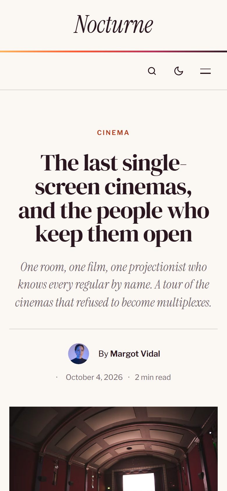 Article on a phone